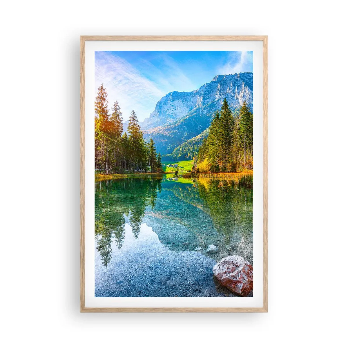 Affiche dans un chêne clair - Poster - Douceur automnale - 61x91 cm