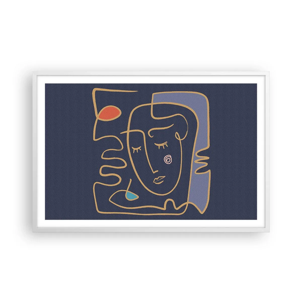 Affiche dans un cadre blanc - Poster - En réflexion - 91x61 cm