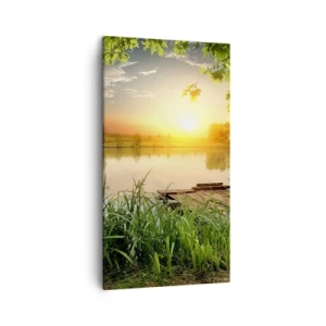 Impression sur toile - Image sur toile - Paysage dans un cadre verdoyant - 45x80 cm