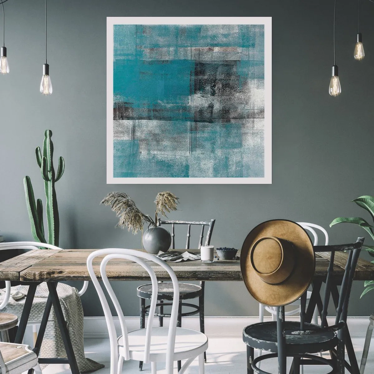 Affiche - Poster - Eau et air - 40x40 cm