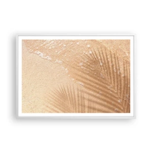 Affiche dans un cadre blanc - Poster - Ombre d'un été chaud - 100x70 cm