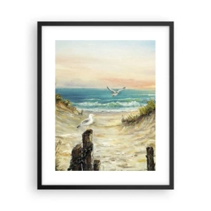 Affiche dans un cadre noir - Poster - Retraite au calme - 40x50 cm