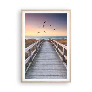 Affiche dans un chêne clair - Poster - Envol des espaces - 61x91 cm