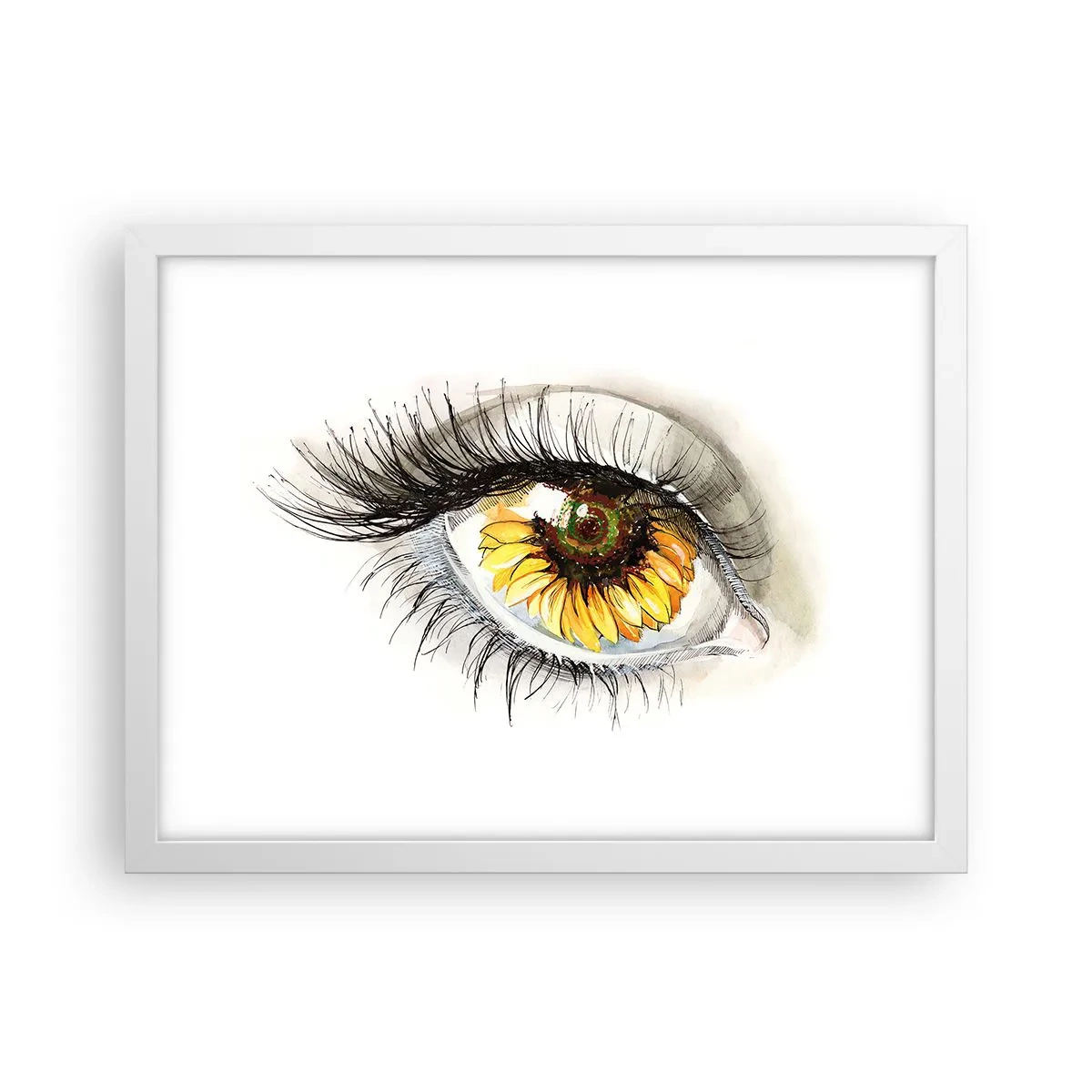 Affiche dans un cadre blanc - Poster - Un look aussi chaud que l'été - 40x30 cm