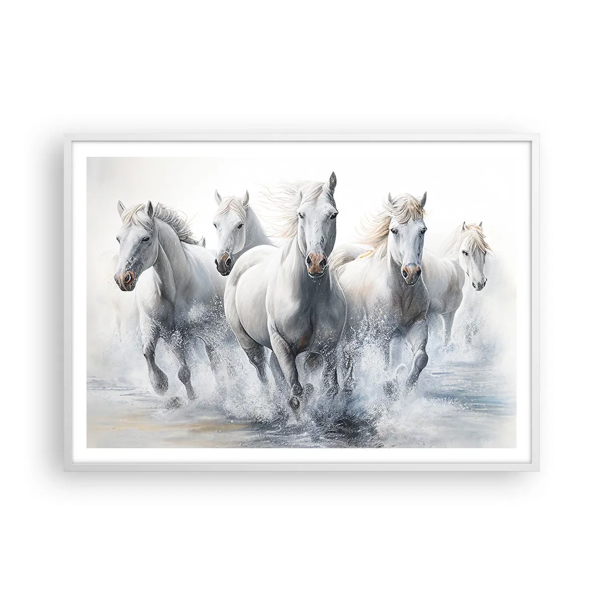 Affiche dans un cadre blanc - Poster - Magie blanche - 100x70 cm