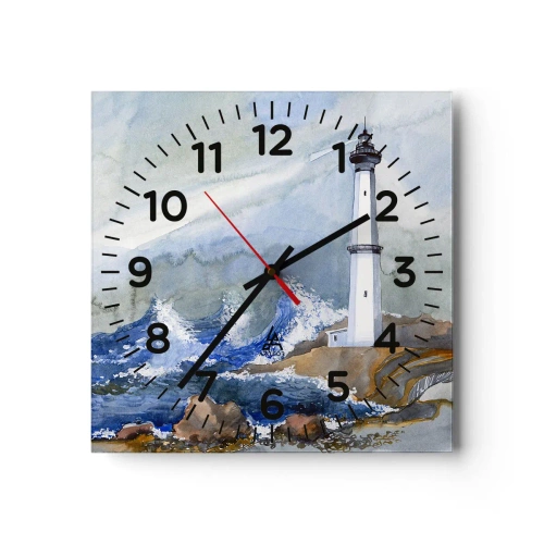 Horloge murale - Pendule murale - Contre l'obscurité et la tempête - 30x30 cm