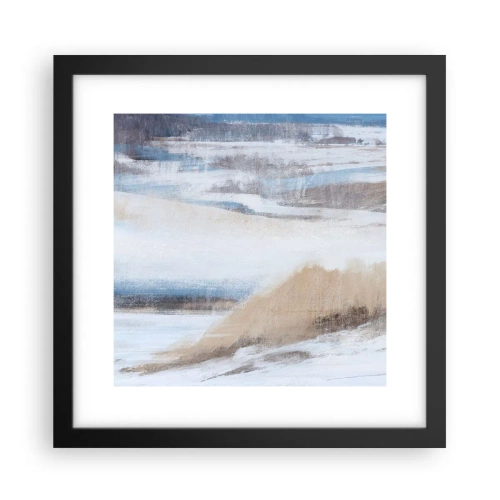 Affiche dans un cadre noir - Poster - Composition hivernale - 30x30 cm