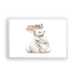 Affiche dans un cadre blanc - Poster - Maman irremplaçable - 91x61 cm