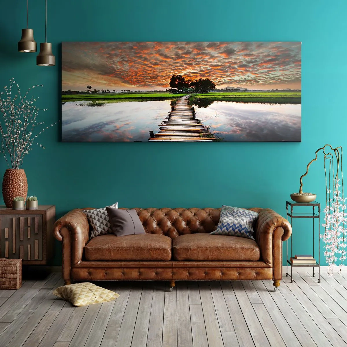 Impression sur toile - Image sur toile - Étendez vos bras - respirez - 100x40 cm