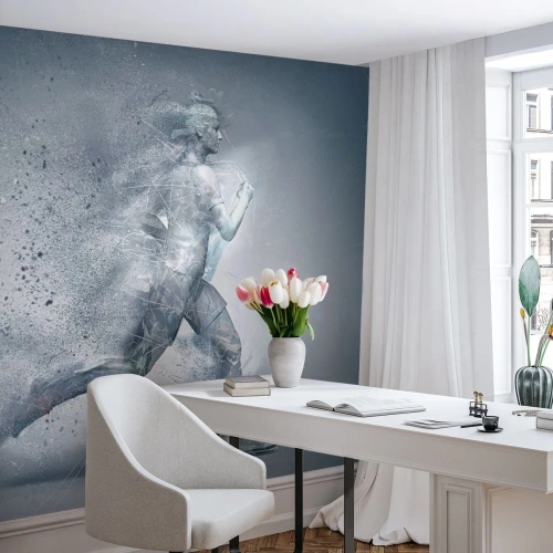 Papier Peint Photo Premium Canvas - Une énergie cristalline - Abstraction, Graphique, Coureur - 200x140 cm