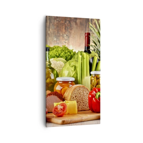 Impression sur toile - Image sur toile - Fumé, cuit au four et mariné - 55x100 cm