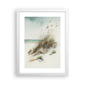 Affiche dans un cadre blanc - Poster - Recouvert de sable - 30x40 cm