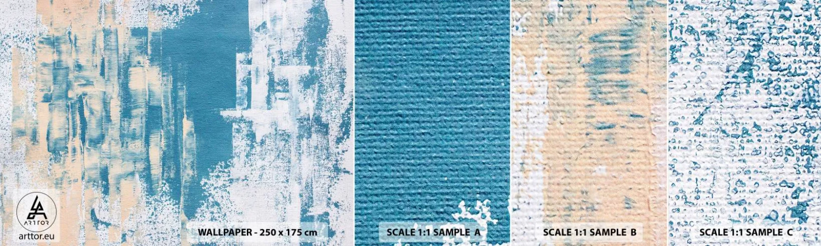 Échantillon De Papier Peint Standard Eco - À travers un iceberg - Abstraction, Morceau, Modèle moderne - 100x30 cm