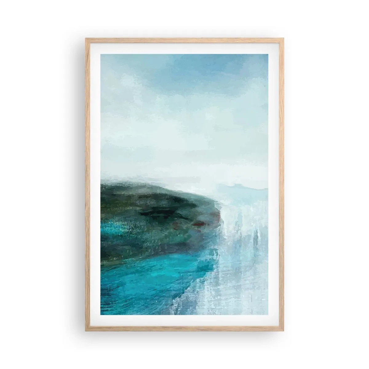 Affiche dans un chêne clair - Poster - Abstraction nautique - 61x91 cm