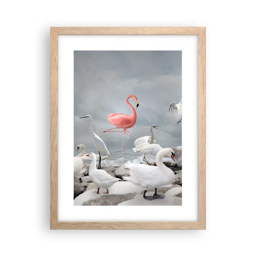 Affiche dans un chêne clair - Poster - Comment suis-je arrivé là? - 30x40 cm