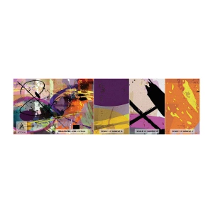 Échantillon de Papier Peint Premium Canvas - Vous pouvez aller tout droit ou autour - Abstraction, Morceau, Modèle moderne - 100x30 cm