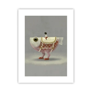 Affiche - Poster - Le cavalier poisson - 30x40 cm