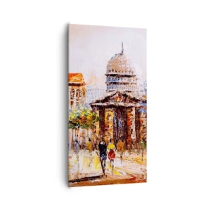 Impression sur toile - Image sur toile - Promenade à Paris - 65x120 cm