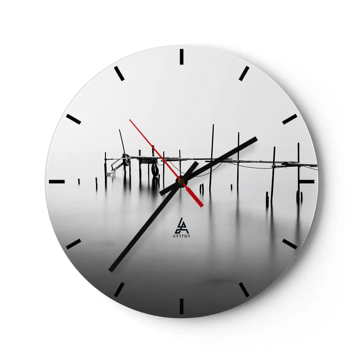 Horloge murale - Pendule murale - Et s'il n'y avait pas de monde ? - 40x40 cm