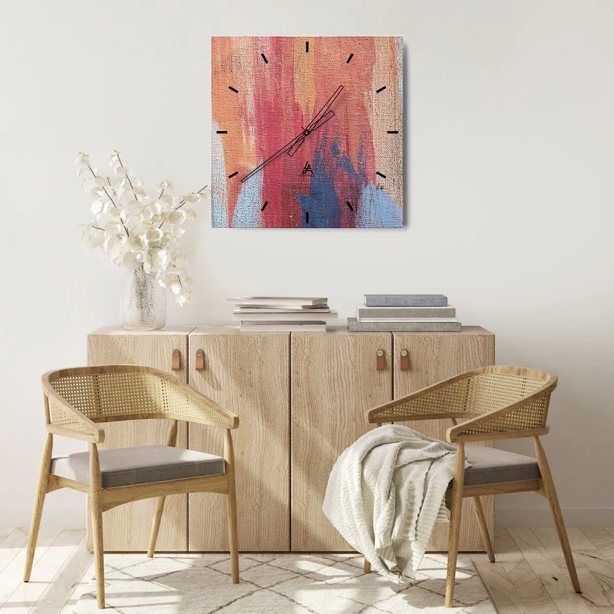 Horloge murale - Pendule murale - Ecoulement de l'arc-en ciel - 30x30 cm