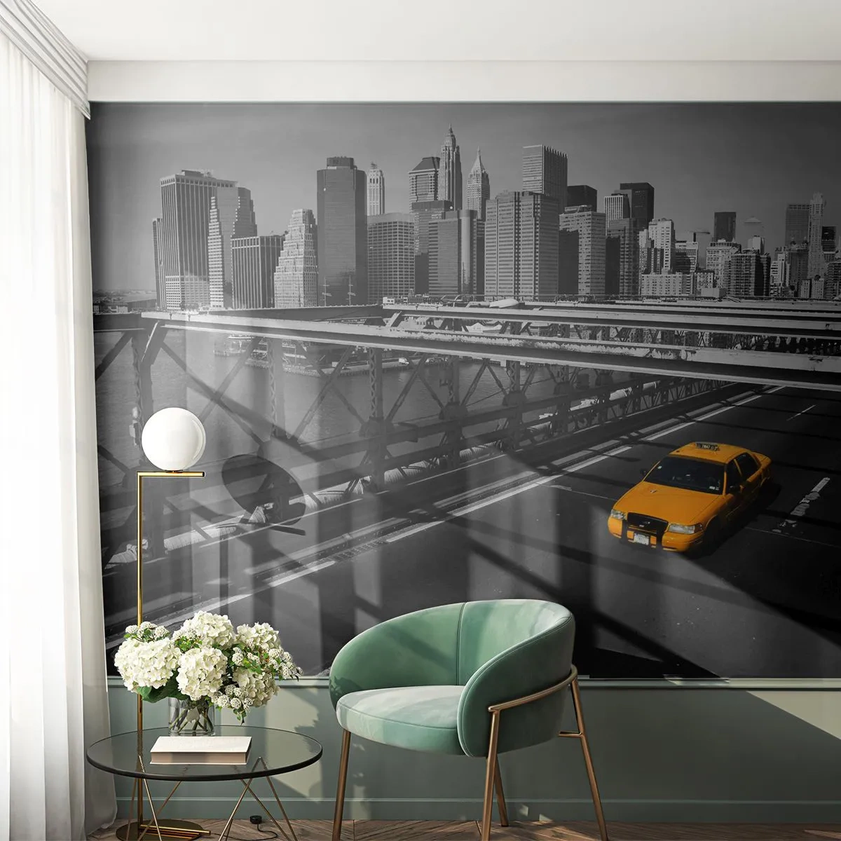Papier Peint Autocollant Deluxe Sticker - Couleur de la grande ville - Ville, New York, Architecture - 250x175 cm