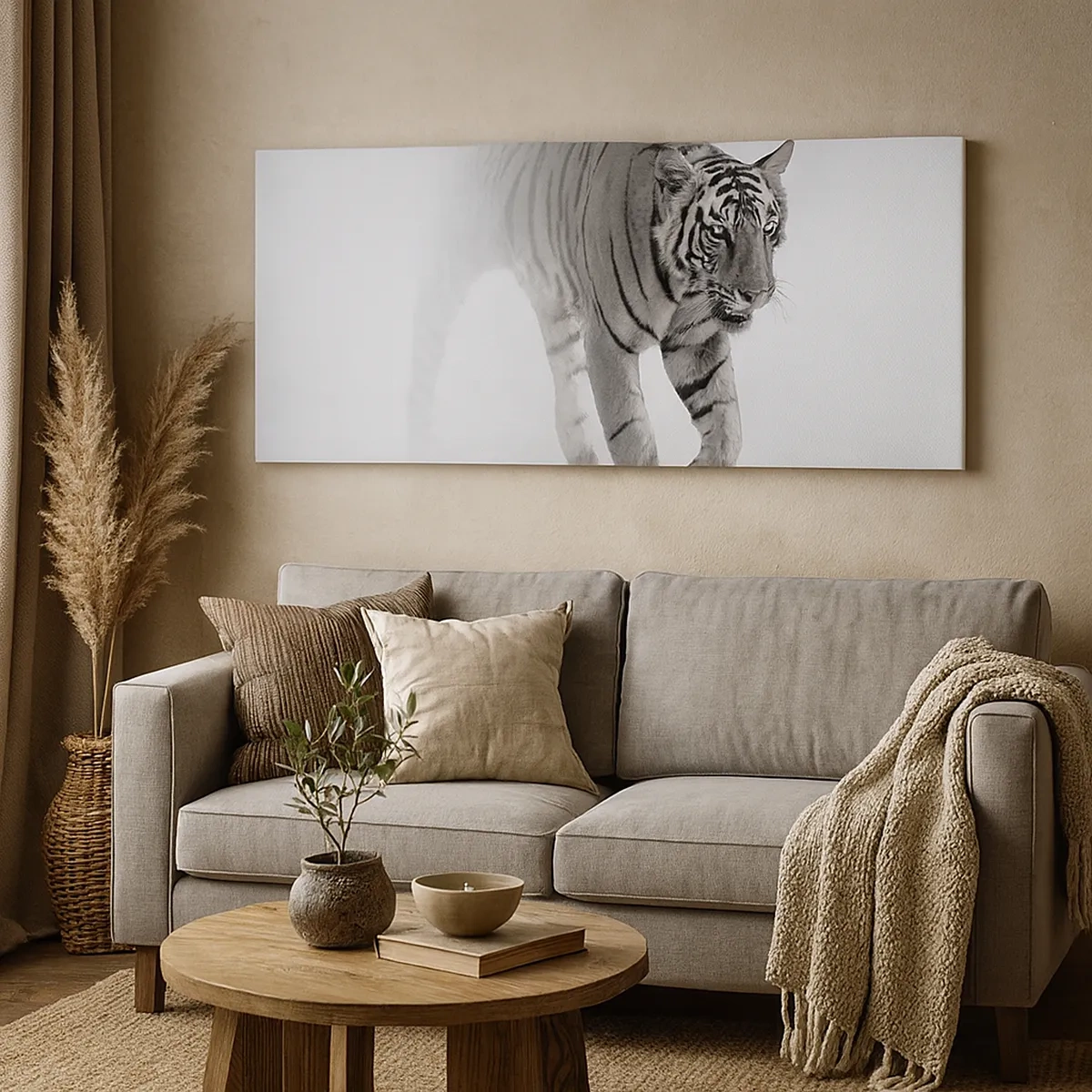 Impression sur toile - Image sur toile - Accroupi dans le brouillard - 30x30 cm