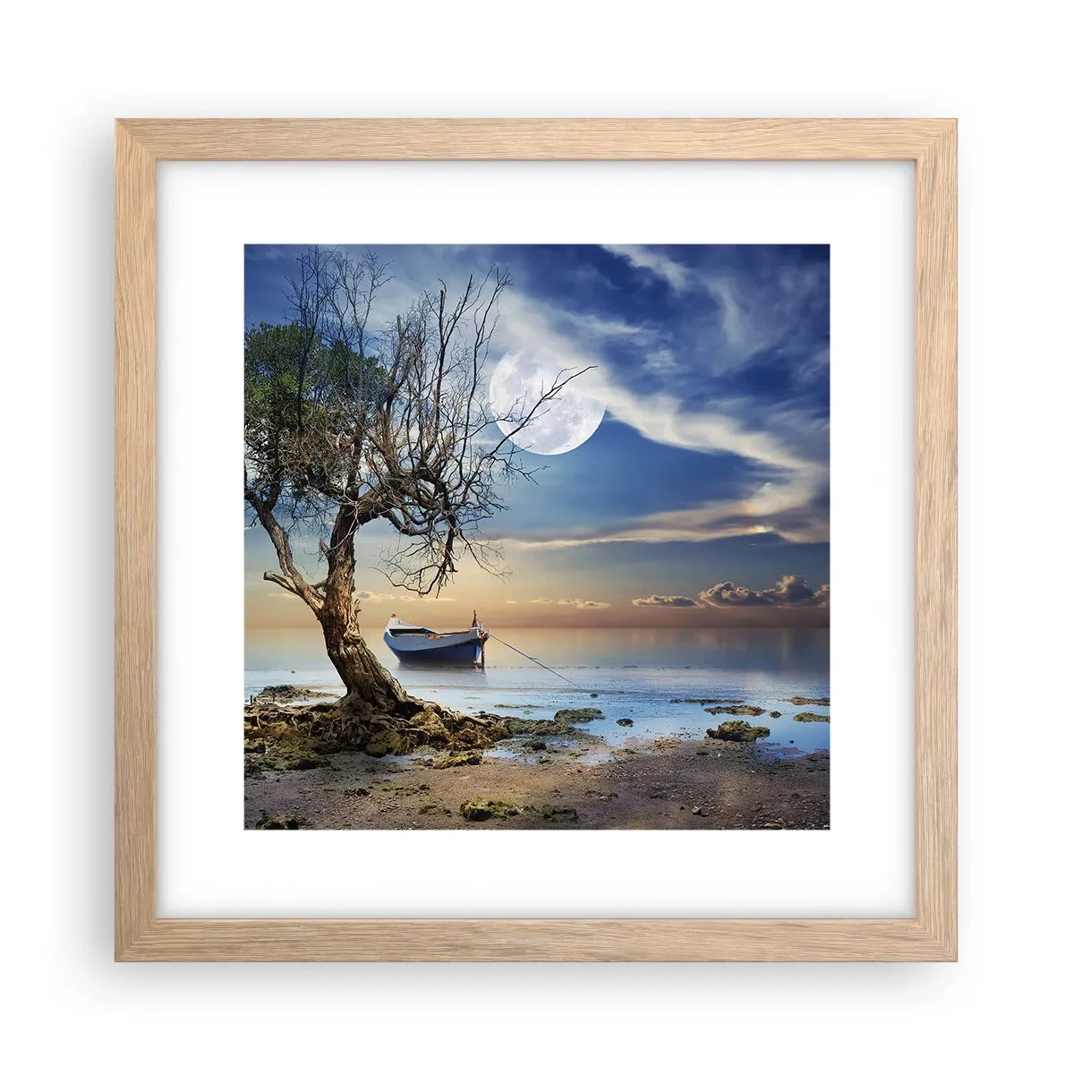 Affiche dans un chêne clair - Poster - Est-ce la fin ou le début ? - 30x30 cm