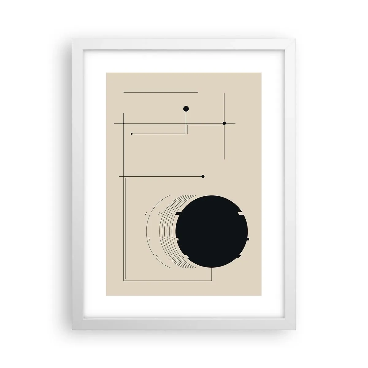 Affiche dans un cadre blanc - Poster - Une composition flexible et dynamique - 30x40 cm