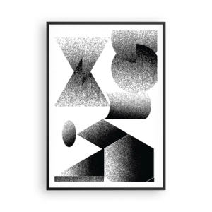 Affiche dans un cadre noir - Poster - Angles et ovales - 70x100 cm
