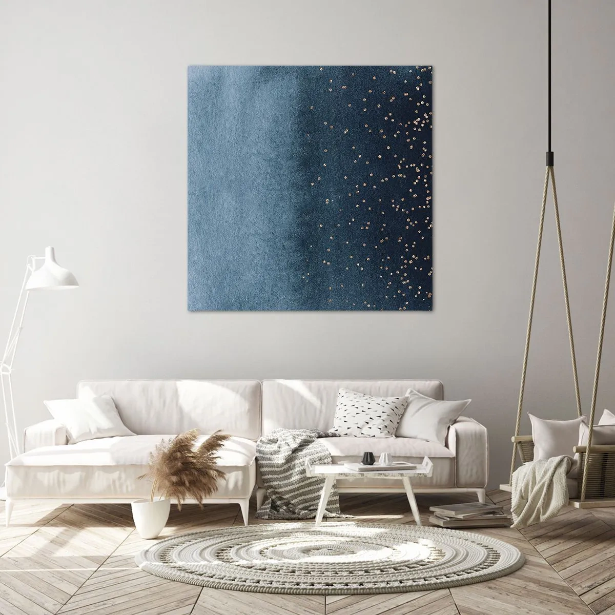 Impression sur toile - Image sur toile - Composition - phases bleues - 60x60 cm