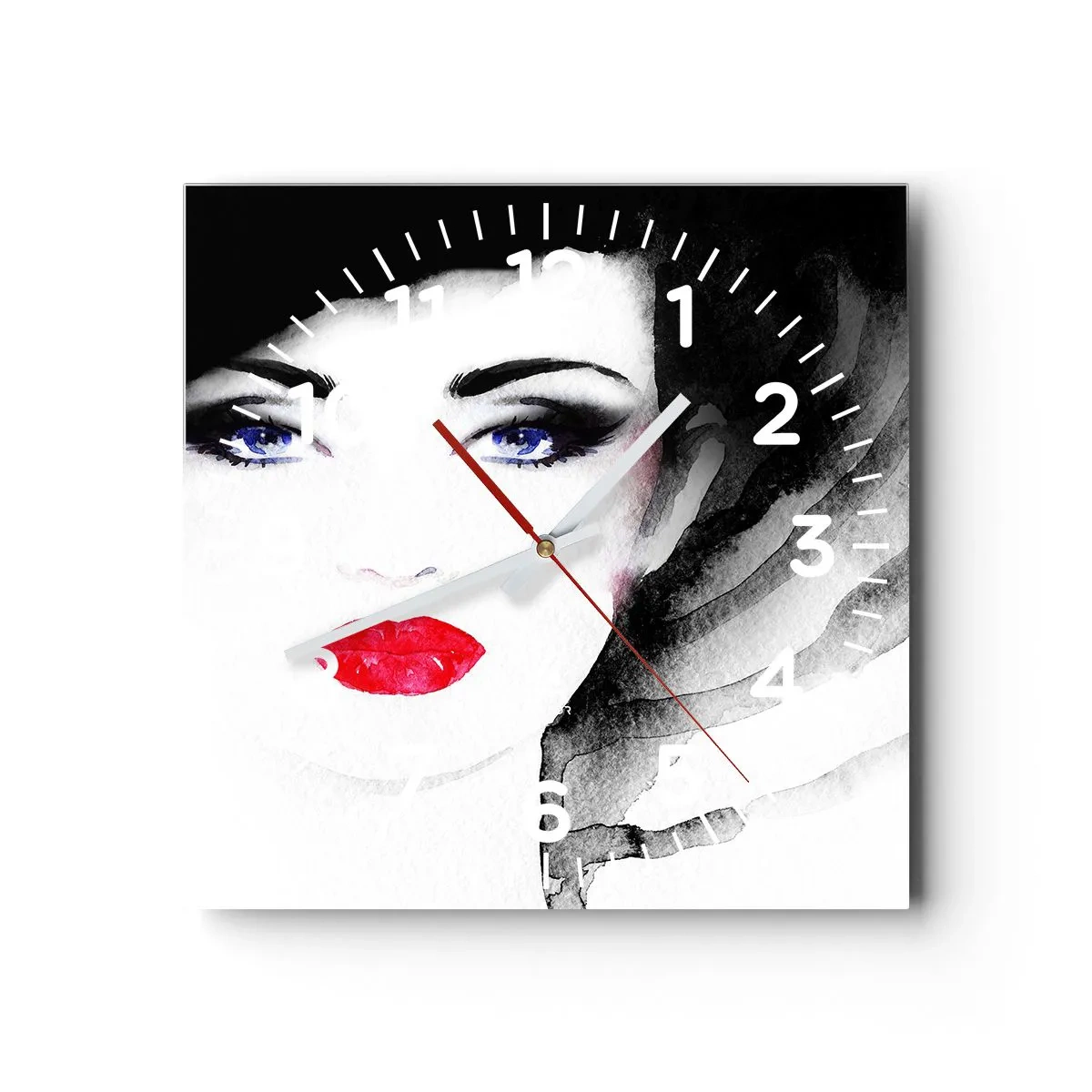 Horloge murale - Pendule murale - Elle repousse et attire - 40x40 cm