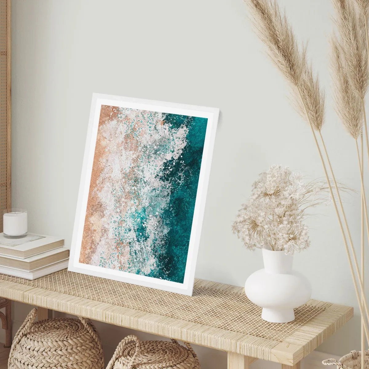 Affiche dans un cadre blanc - Poster - Histoires de la mer - 70x100 cm