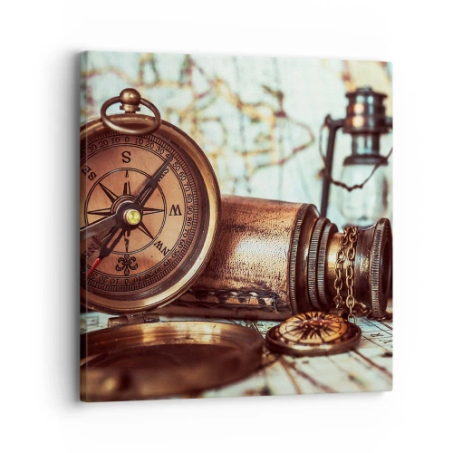 Impression sur toile - Image sur toile - Une aventure de pirates dans les Caraïbes vous attend - 30x30 cm