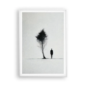 Affiche dans un cadre blanc - Poster - Nous errons tous - 70x100 cm