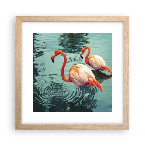 Affiche dans un chêne clair - Poster - Nous sommes à la mode maintenant - 30x30 cm