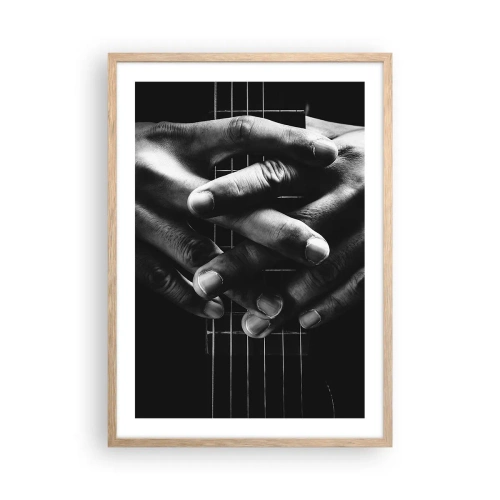 Affiche dans un chêne clair - Poster - Prière d'artiste - 50x70 cm