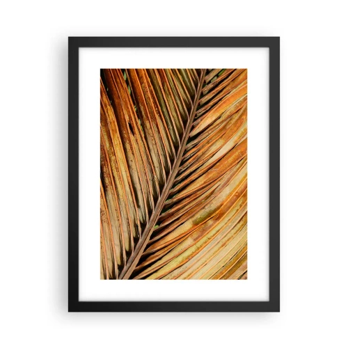 Affiche dans un cadre noir - Poster - Or de noix de coco - 30x40 cm