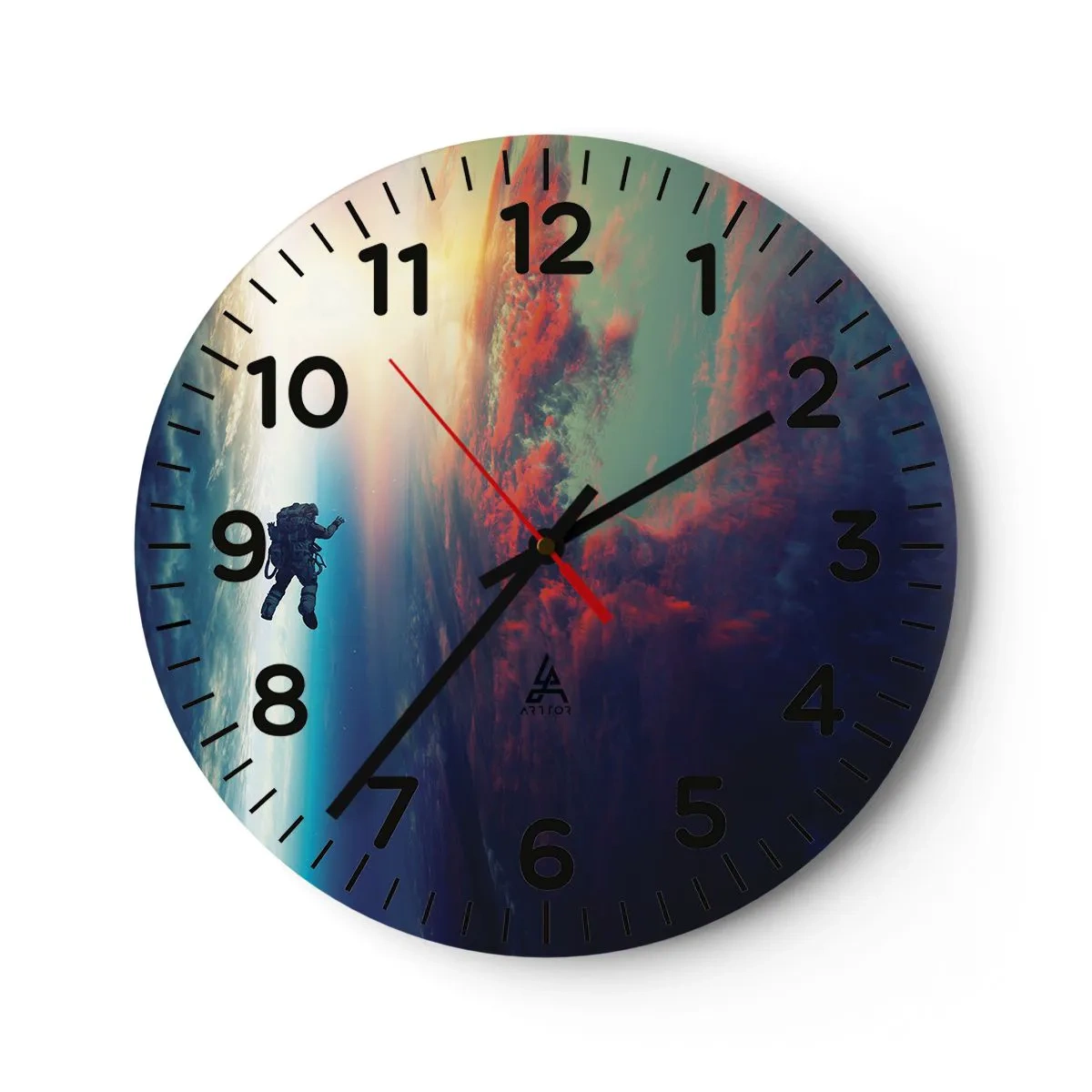 Horloge murale - Pendule murale - Affronter l'univers - 30x30 cm