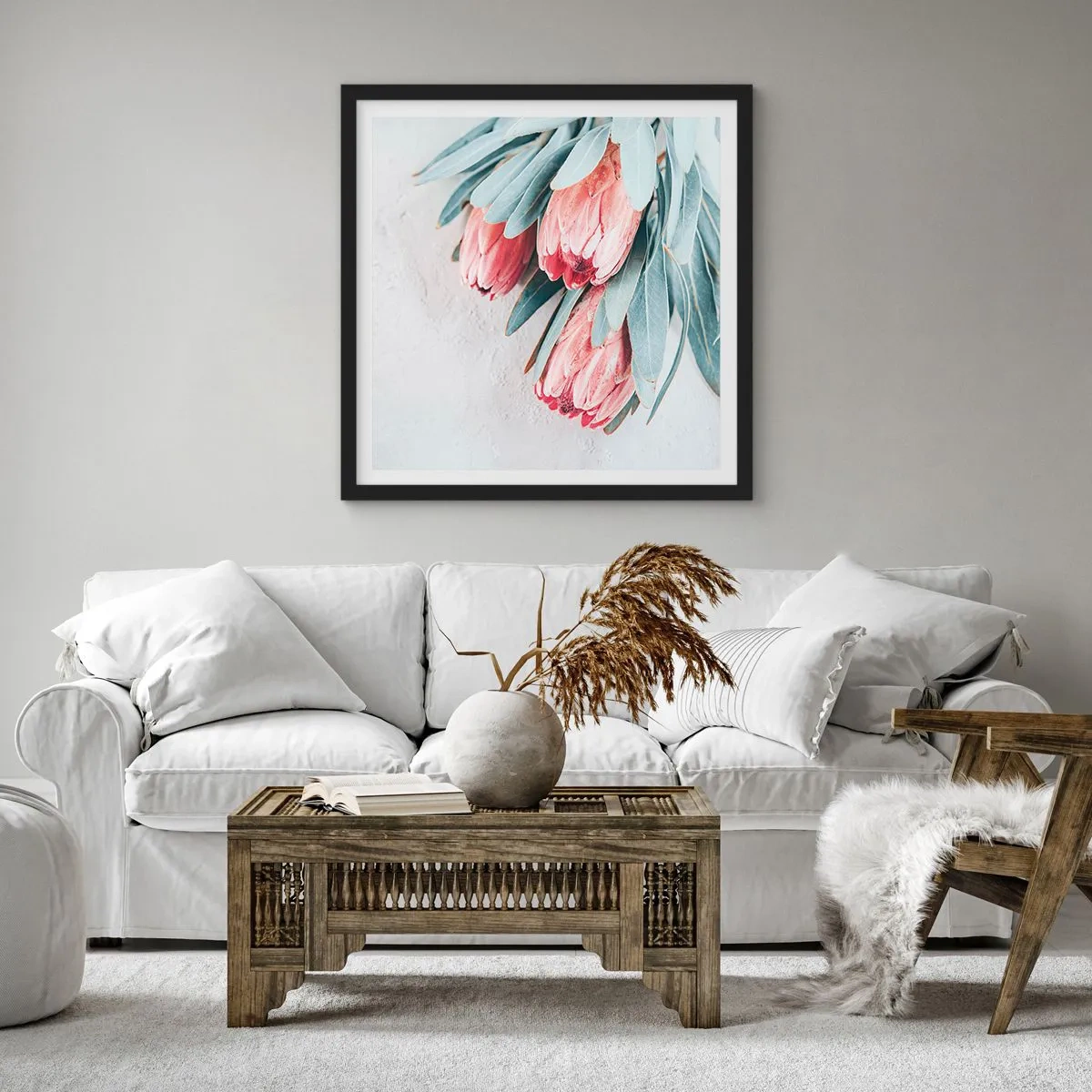 Affiche dans un cadre noir - Poster - Honte de leur propre beauté - 60x60 cm