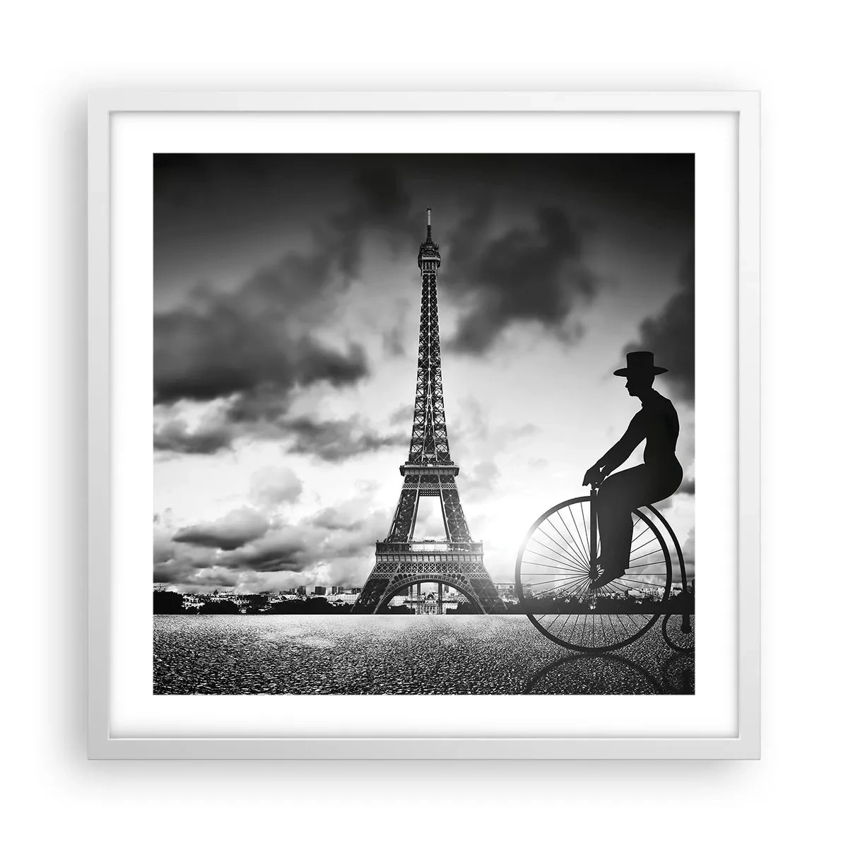 Affiche dans un cadre blanc - Poster - Nostalgie de la Belle Epoque - 50x50 cm