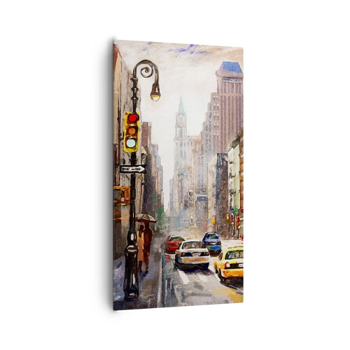 Impression sur toile - Image sur toile - New-Zork - coloré même sous la pluie - 65x120 cm