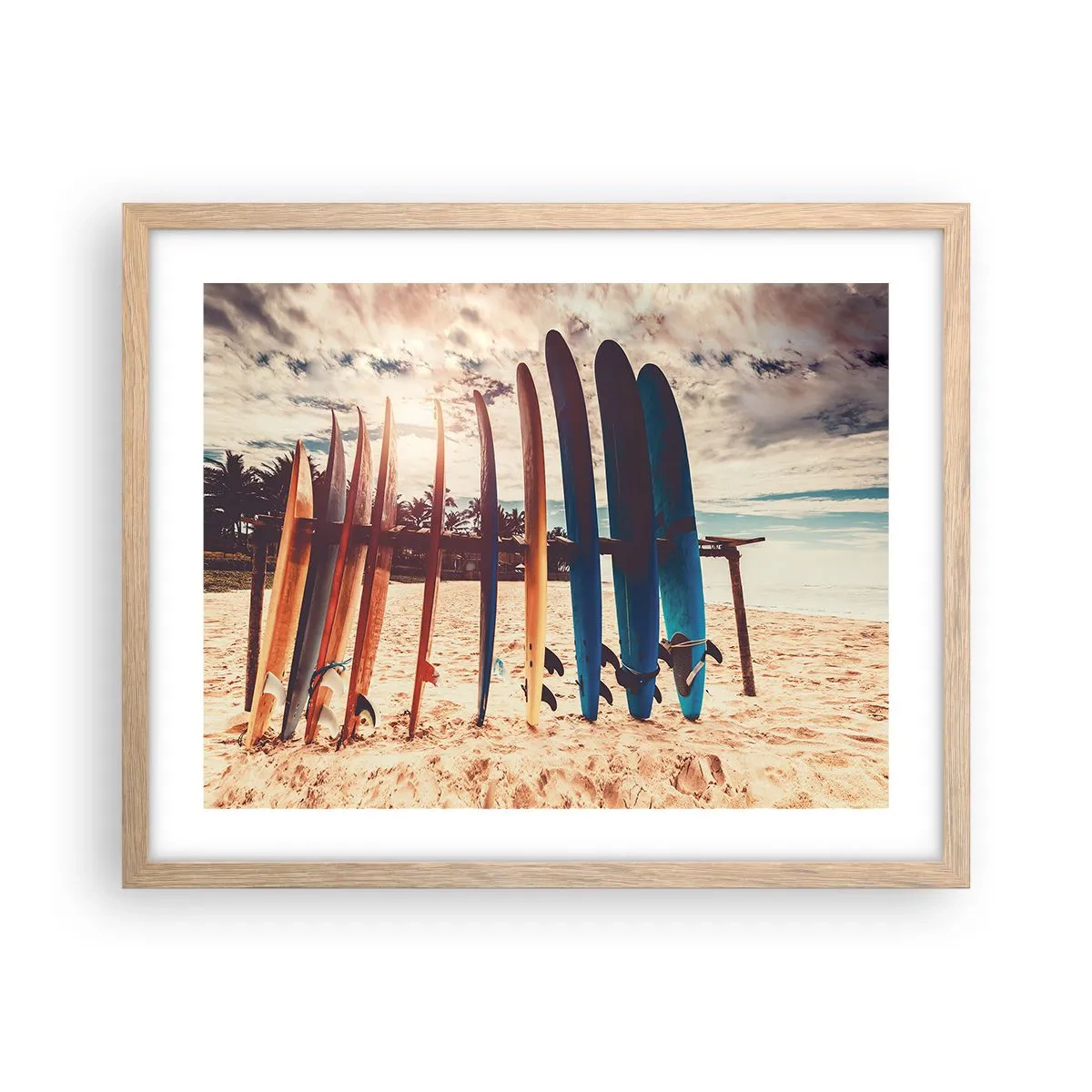 Affiche dans un chêne clair - Poster - Bonne nuit, à demain - 50x40 cm