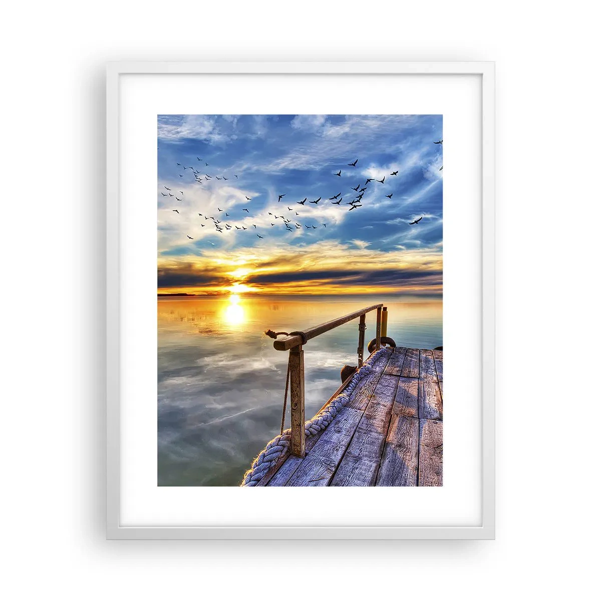 Affiche dans un cadre blanc - Poster - Le vent se repose - 40x50 cm