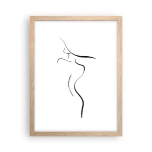 Affiche dans un chêne clair - Poster - Insaisissable comme une vague - 30x40 cm