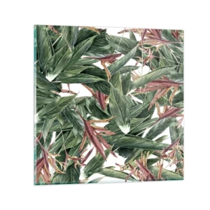 Impression sur verre - Image sur verre - Arbuste émeraude-lilas - 30x30 cm