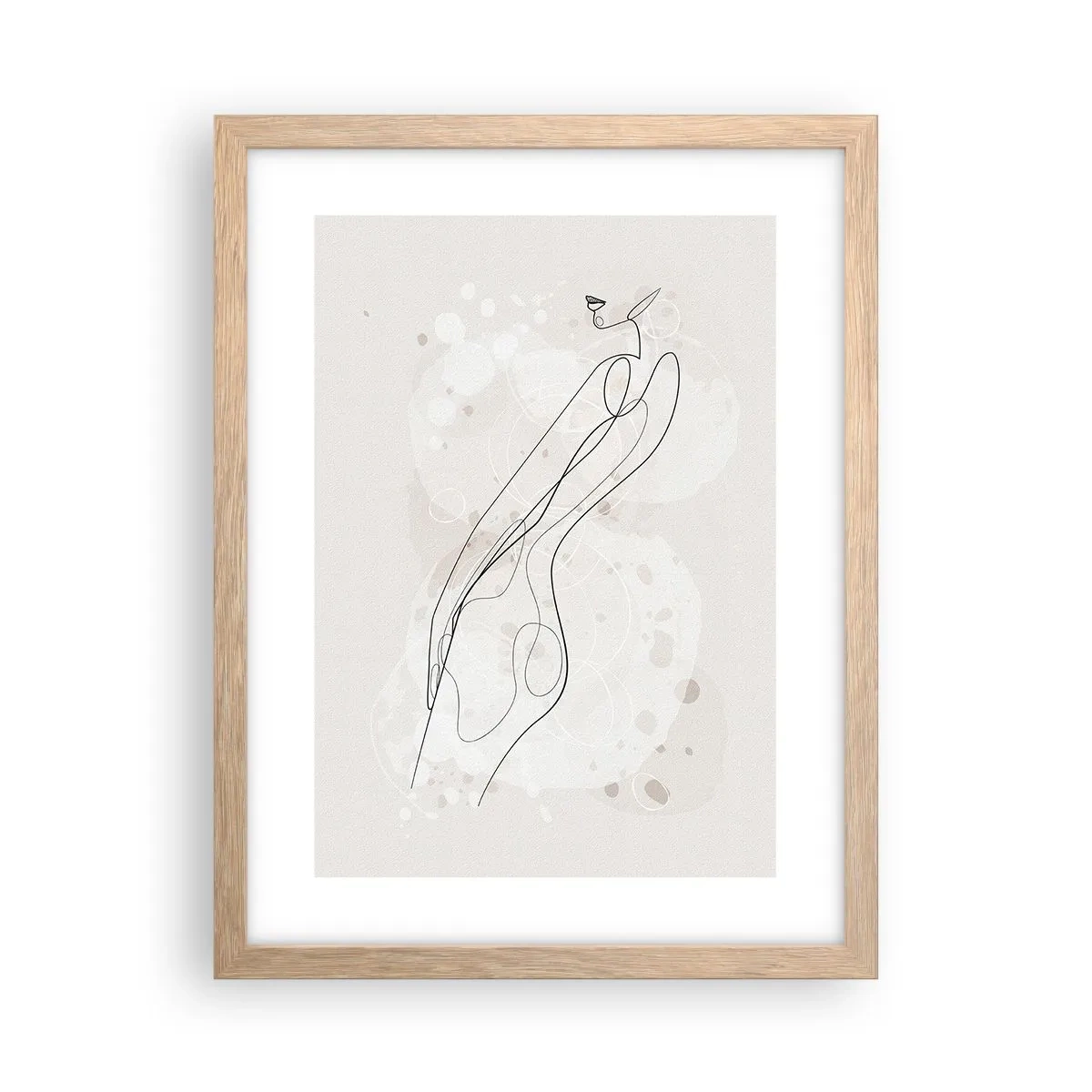 Affiche dans un chêne clair - Poster - Trompe l'oeil - 30x40 cm