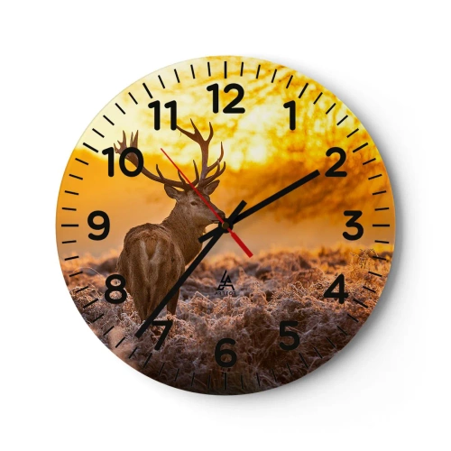 Horloge murale - Pendule murale - Roi de la forêt automnal - 30x30 cm