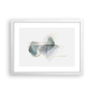 Affiche dans un cadre blanc - Poster - À propos de la relation entre le gris et l'or - 40x30 cm