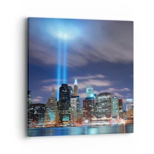 Impression sur toile - Image sur toile - Atteindre le ciel avec la lumière - 40x40 cm