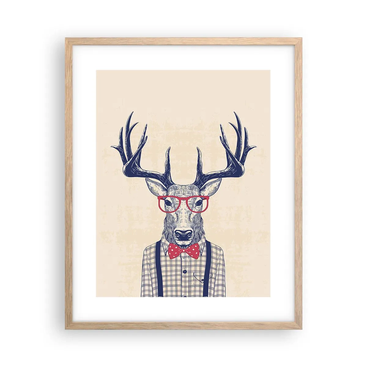 Affiche dans un chêne clair - Poster - Une extravagance amusante - 40x50 cm